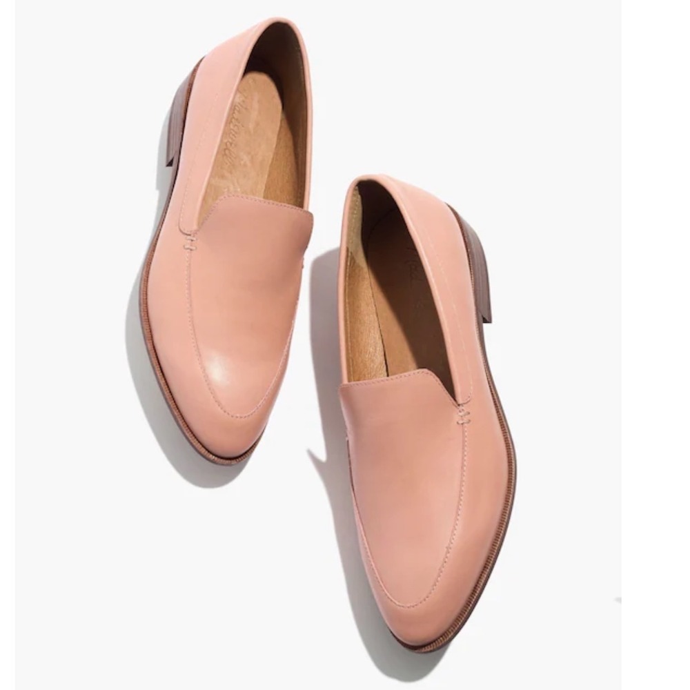 Madewell Pink Leather Slip On‎ The Frances Loafer Women's Size 7